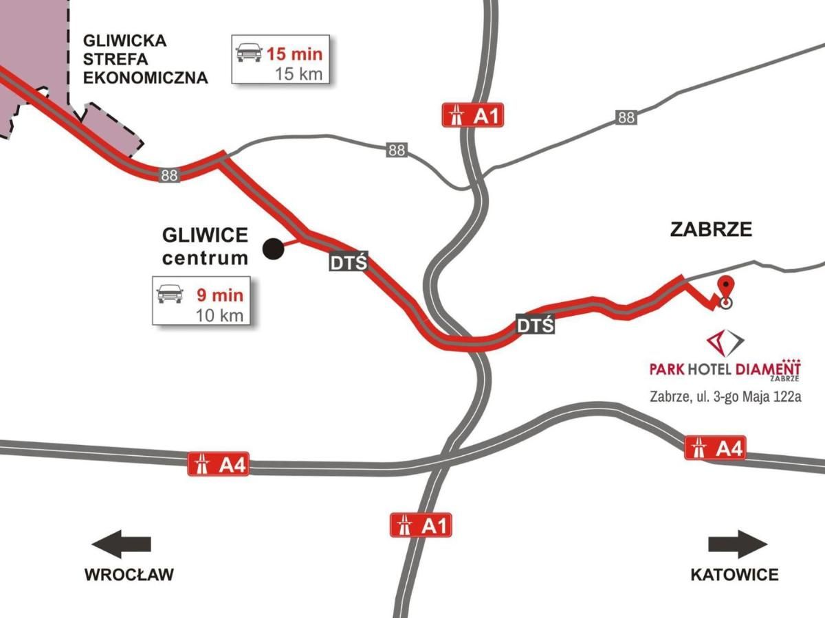 Отель Park Hotel Diament Zabrze - Gliwice Забже-42